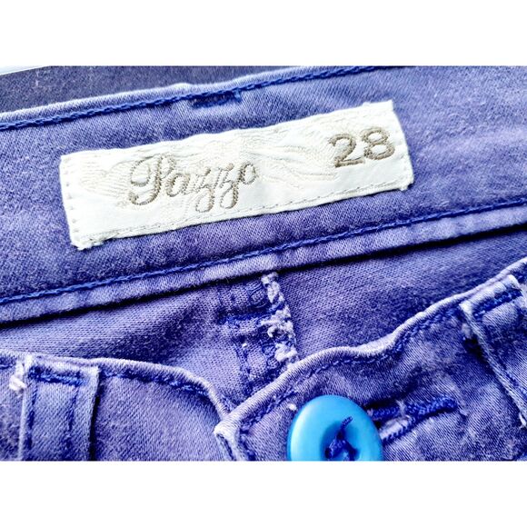 PAZZO Womens Ankle Low Rise AB Purple Skinny Casual Womens Pants W28 - Picture 9 of 9